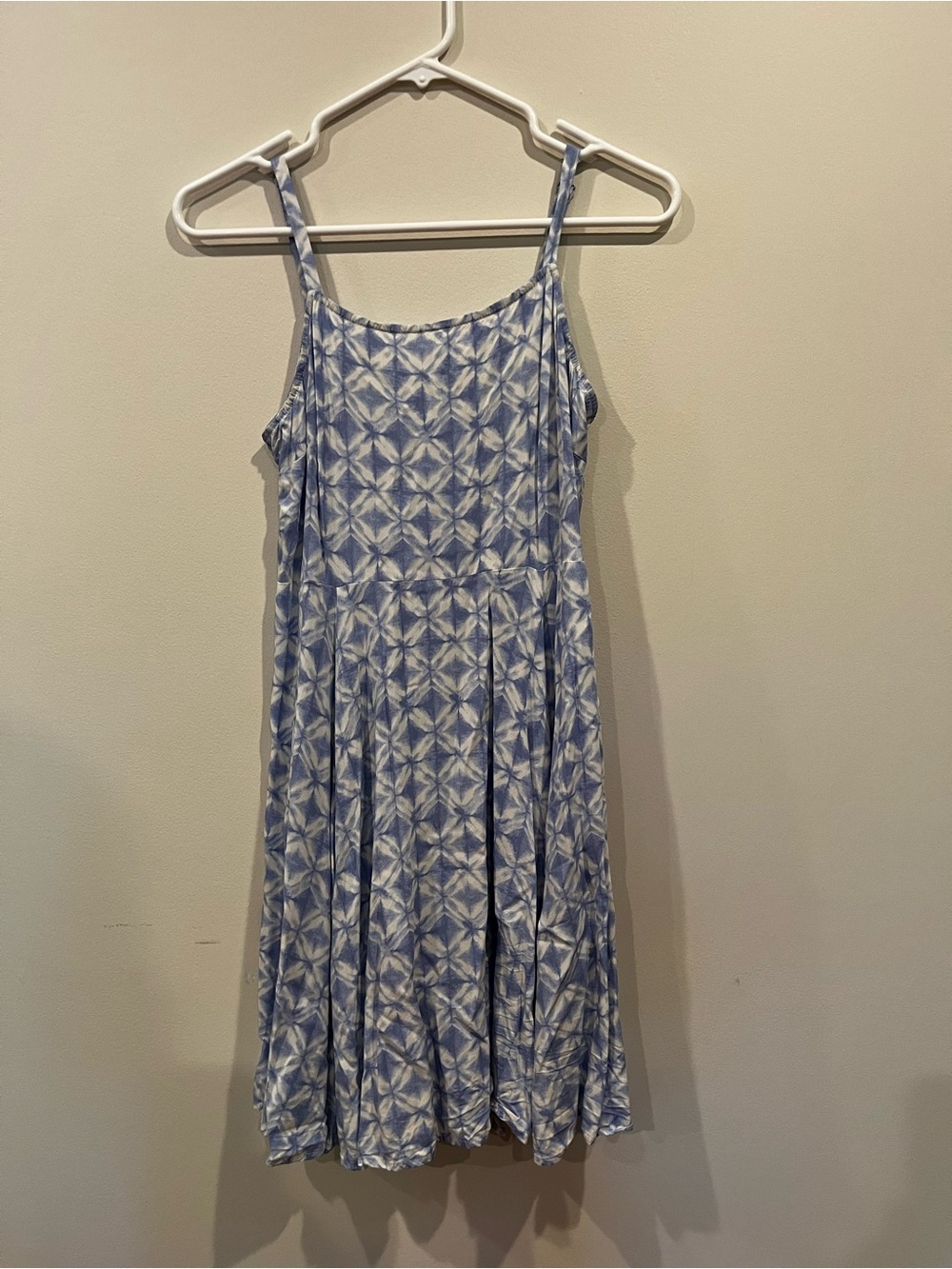 GAP Blue and White Spaghetti Strap Mini Dress